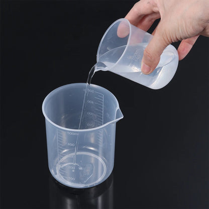 Measuring Cup Transparent Plastic Laboratory Beaker Graduated Liquid Jug Cup Kitchen Baking Cooking Measurement Scale Container