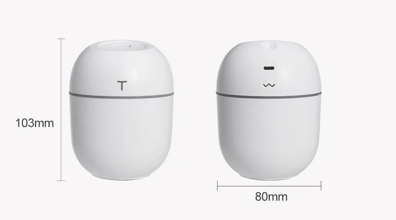 New 220ML Mini Air Humidifer Portable Ultrasonic Aroma Essential Oil Diffuser USB Mist Maker Aromatherapy Humidifiers for Home
