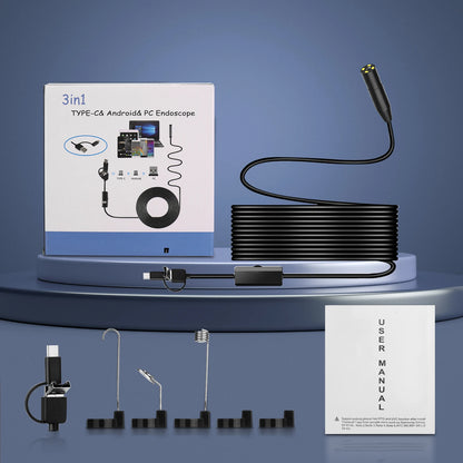 14 mm Lens Soft Cable Auto-Focus 5 Million Pixel Inspection Endoscope Camera Industrial Mini CMOS Sensor-Year Indoor Outdoor Use