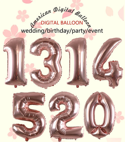 16 32 Inch Foil Birthday Balloons Number Ballon Figures Wedding Happy Birthday Party Decorations Kid Baloons Birthday
