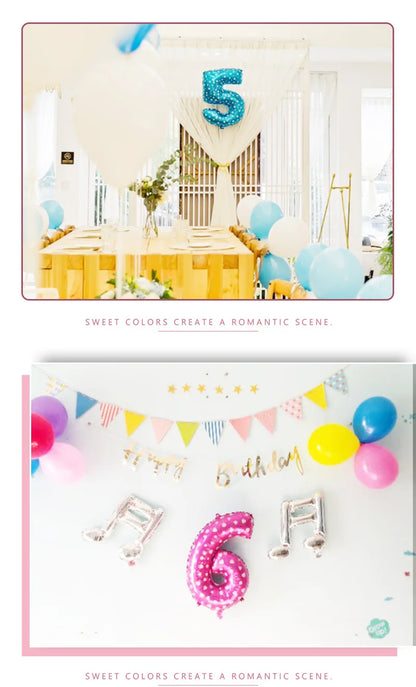 16 32 Inch Foil Birthday Balloons Number Ballon Figures Wedding Happy Birthday Party Decorations Kid Baloons Birthday