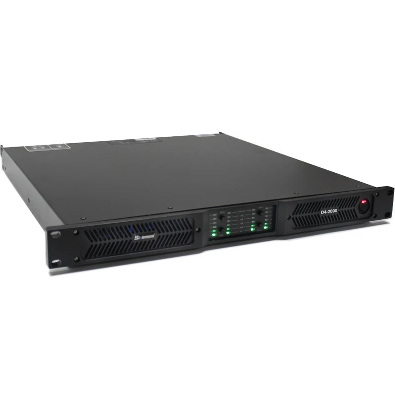 D4-2000 4 Channel High Power Mos 1u Digital Class d Audio Live Sound Amp Aluminium case Professional Amplifier