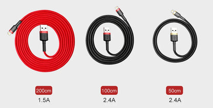 Baseus 7Pin Charge Cable for iPhone 14 13 12 11 Xs X 8 Plus Cable Fast Charging Cable for iPhone iPad Charge Cable USB Data Line