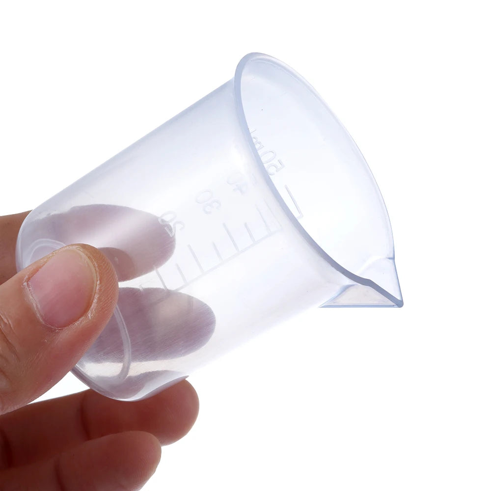 Measuring Cup Transparent Plastic Laboratory Beaker Graduated Liquid Jug Cup Kitchen Baking Cooking Measurement Scale Container