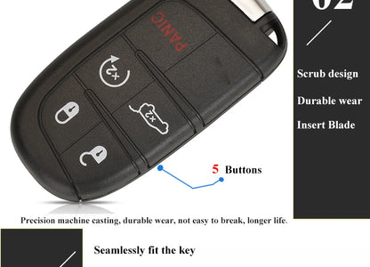 jingyuqin Aftermarket Smart Remote Key 433mhz 4A Keyless for Jeep Renegade Compass C-CUV Trailhawk SIP22 M3N-40821302 68250335AB