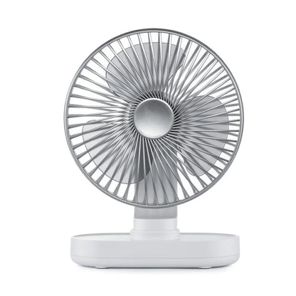 Electric USB Auto Rotation Desktop Fan 3600mAh Rechargeable Air Cooling Conditioner 4 Speed Wind Silent Portable for Home Office