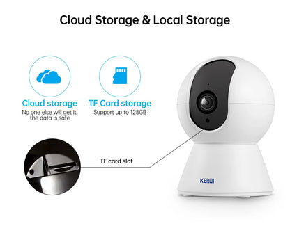 KERUI Mini Indoor Wireless 5MP WiFi IP Camera Home Security CCTV Surveillance Camera With Tuya Smart Auto Tracking Onvif