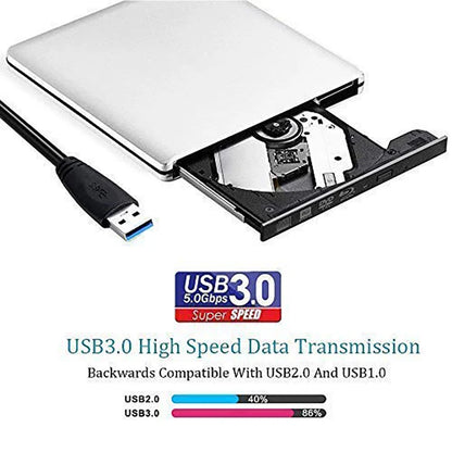 External USB3.0 Bluray Burner Writer Optical BD-RE Recorder 3D BD-ROM Blu-Ray Reader Bluray Play DVD Recorder for Laptop/Desktop