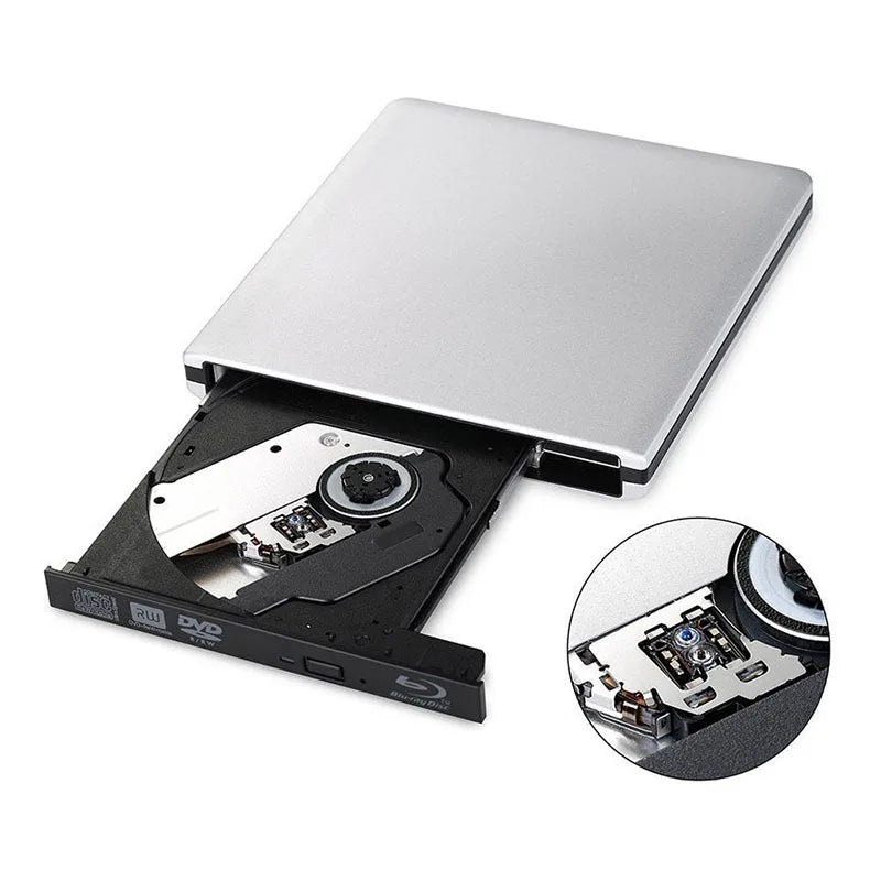 External USB3.0 Bluray Burner Writer Optical BD-RE Recorder 3D BD-ROM Blu-Ray Reader Bluray Play DVD Recorder for Laptop/Desktop