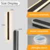 Outdoor Wall Light for House Modern Black LED  Exterior  Wall SconceWarm Light Wall Mount Lighting for Doorway Garden Garage