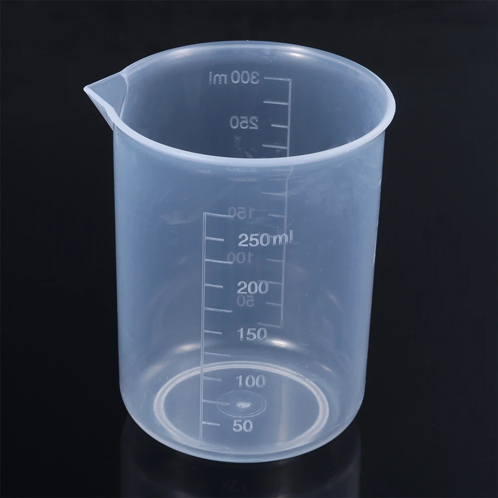 Measuring Cup Transparent Plastic Laboratory Beaker Graduated Liquid Jug Cup Kitchen Baking Cooking Measurement Scale Container