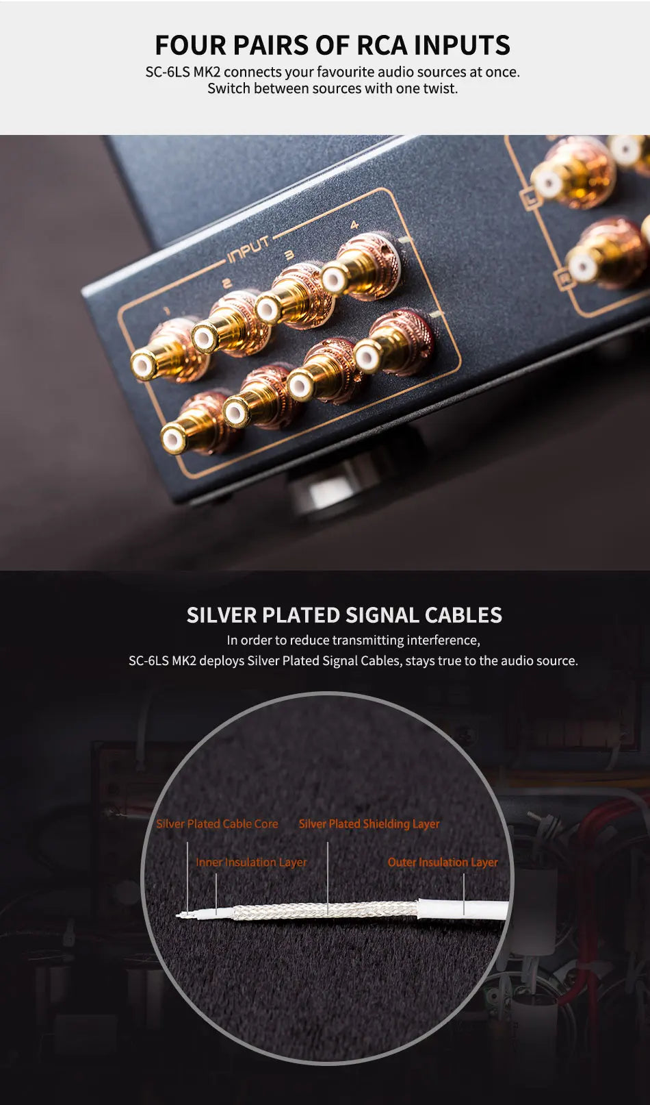 SC-6LSMK2 Stereo Vacuum Tube Preamplifier