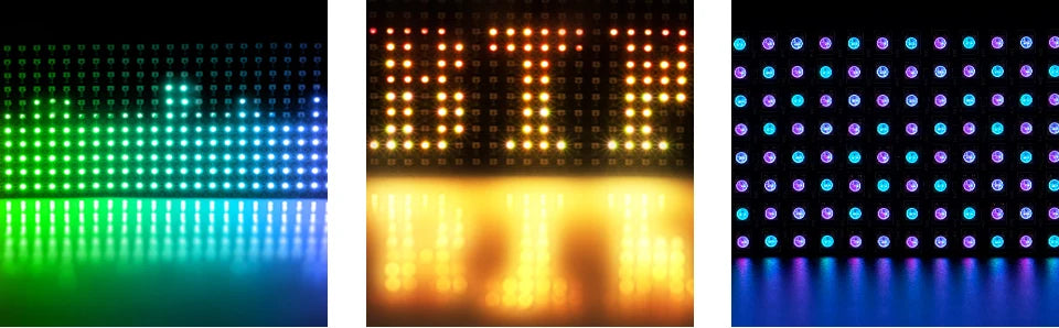 1-10Pcs WS2812B RGB Flexible 16x16 8x32 256Leds Pixel Panel Matrix Screen Led Module WS2812 IC ECO Individually Addressable DC5V