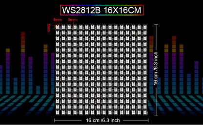 1-10Pcs WS2812B RGB Flexible 16x16 8x32 256Leds Pixel Panel Matrix Screen Led Module WS2812 IC ECO Individually Addressable DC5V