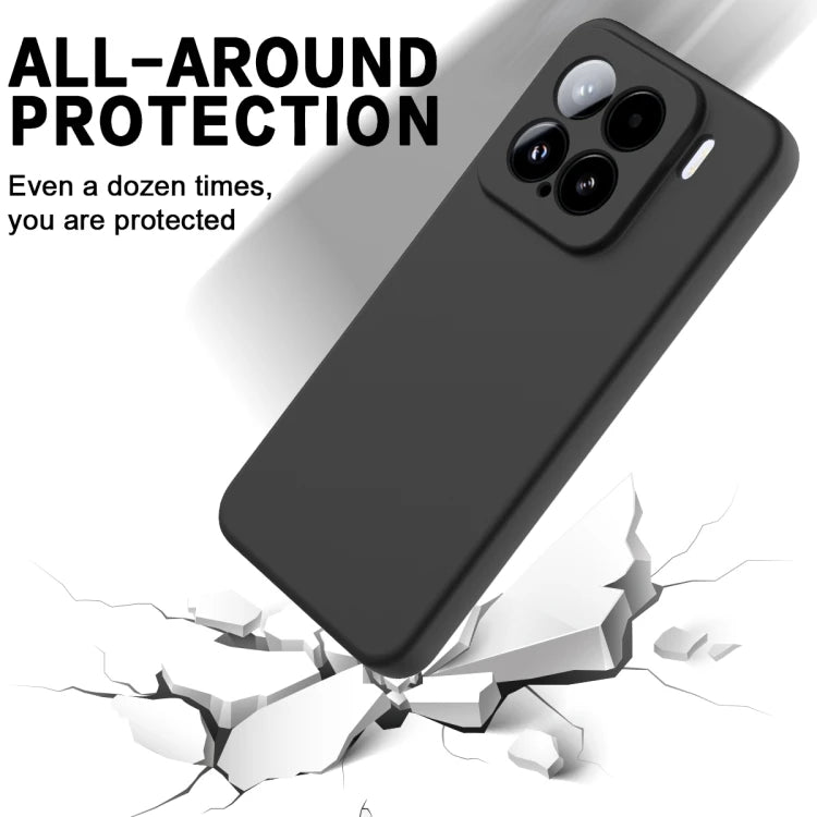 For Xiaomi 15 Solid Color Liquid Silicone Dropproof Full Coverage Phone Case
