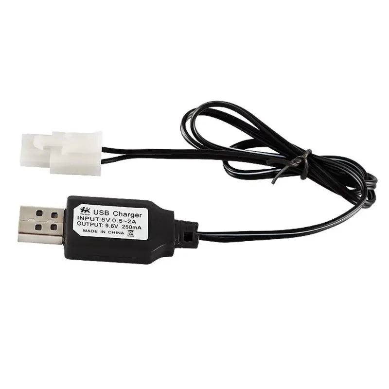 Charging Cable Battery USB Charger Ni-Cd Ni-MH Batteries Pack KET-2P Plug Adapter 9.6V 250mA Output Toys Car
