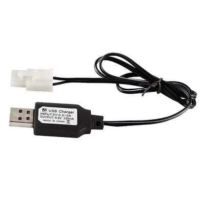 Charging Cable Battery USB Charger Ni-Cd Ni-MH Batteries Pack KET-2P Plug Adapter 9.6V 250mA Output Toys Car