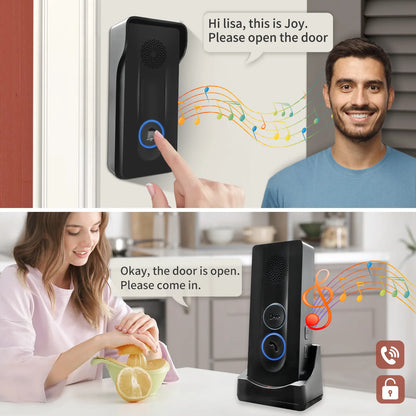 Wifi Smart Video Doorbell Smart Home Phone Security Camera With Intercom Voice Changer.