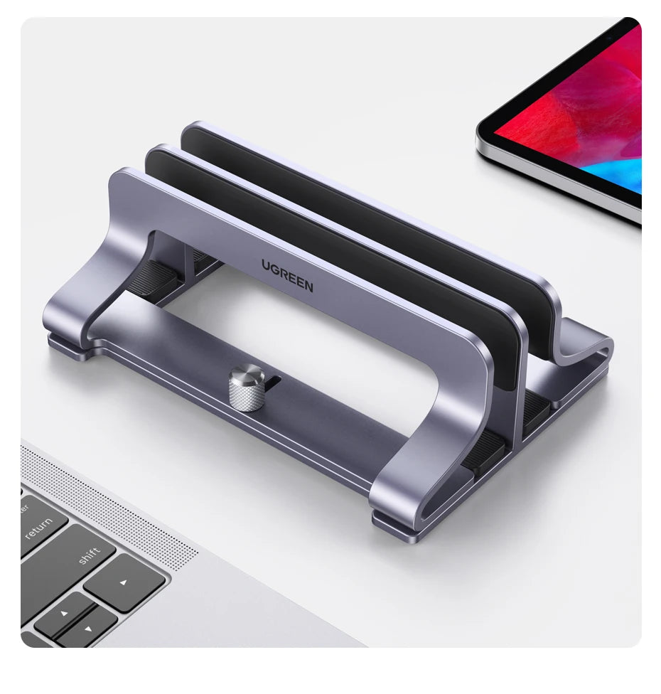 UGREEN Vertical Laptop Stand Holder For MacBook Air Pro Aluminum Foldable Notebook Stand Laptop Support MacBook Pro Tablet Stand