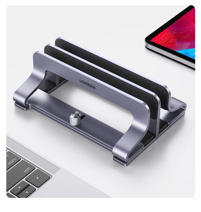 UGREEN Vertical Laptop Stand Holder For MacBook Air Pro Aluminum Foldable Notebook Stand Laptop Support MacBook Pro Tablet Stand