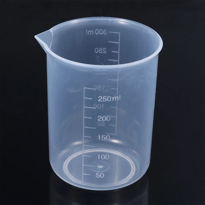 Measuring Cup Transparent Plastic Laboratory Beaker Graduated Liquid Jug Cup Kitchen Baking Cooking Measurement Scale Container