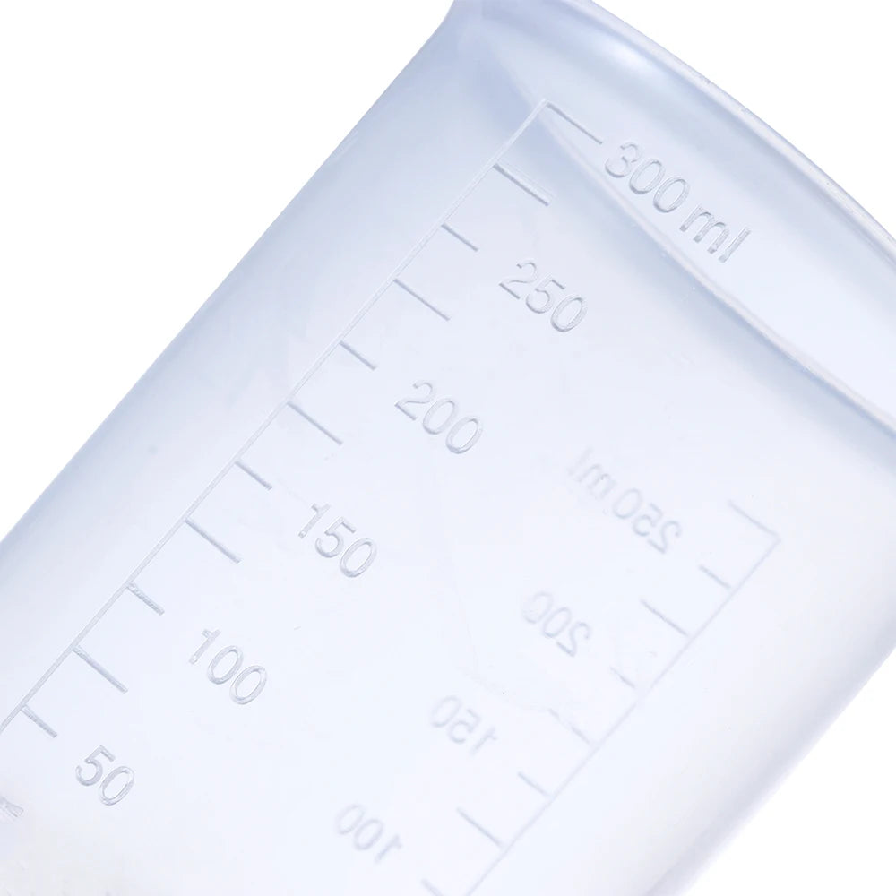 Measuring Cup Transparent Plastic Laboratory Beaker Graduated Liquid Jug Cup Kitchen Baking Cooking Measurement Scale Container