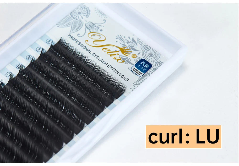 Yelix L Curl Lash Extension 8-15mm MIX Matte Mink Eyelashes Extension Individual Eyelashes L+/LU/M Curl Makeup False Lashes