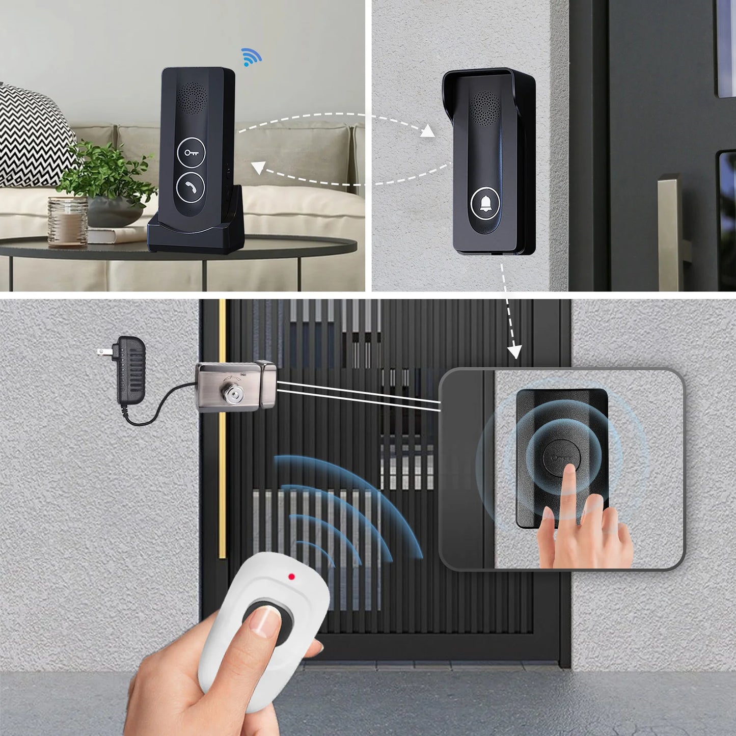 Wifi Smart Video Doorbell Smart Home Phone Security Camera With Intercom Voice Changer.