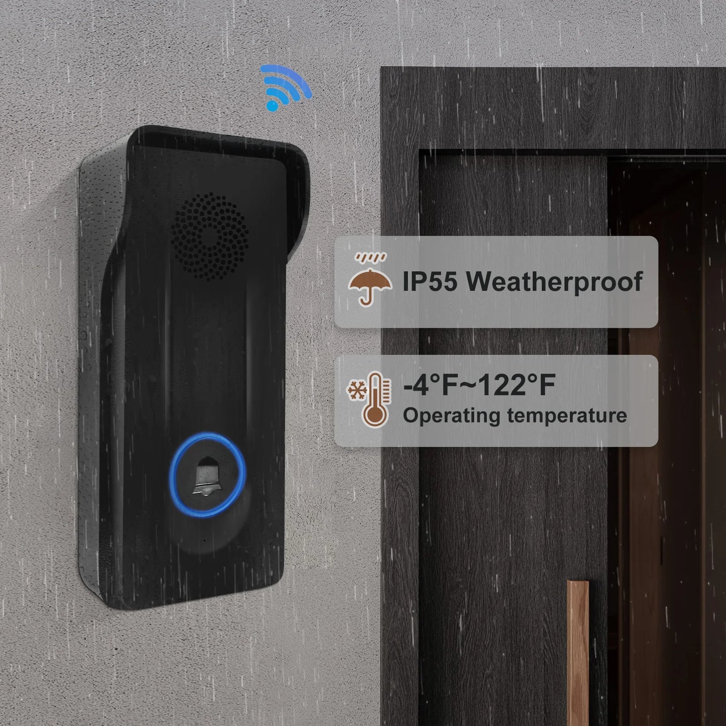 Wifi Smart Video Doorbell Smart Home Phone Security Camera With Intercom Voice Changer.