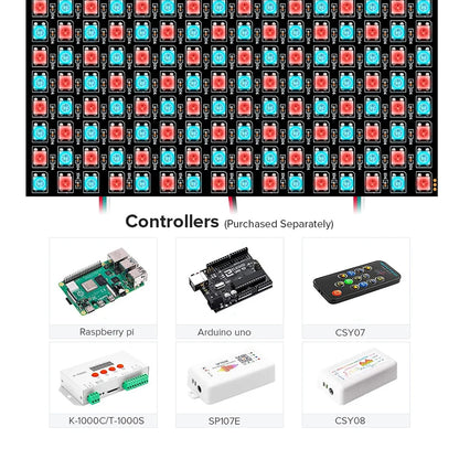 1-10Pcs WS2812B RGB Flexible 16x16 8x32 256Leds Pixel Panel Matrix Screen Led Module WS2812 IC ECO Individually Addressable DC5V