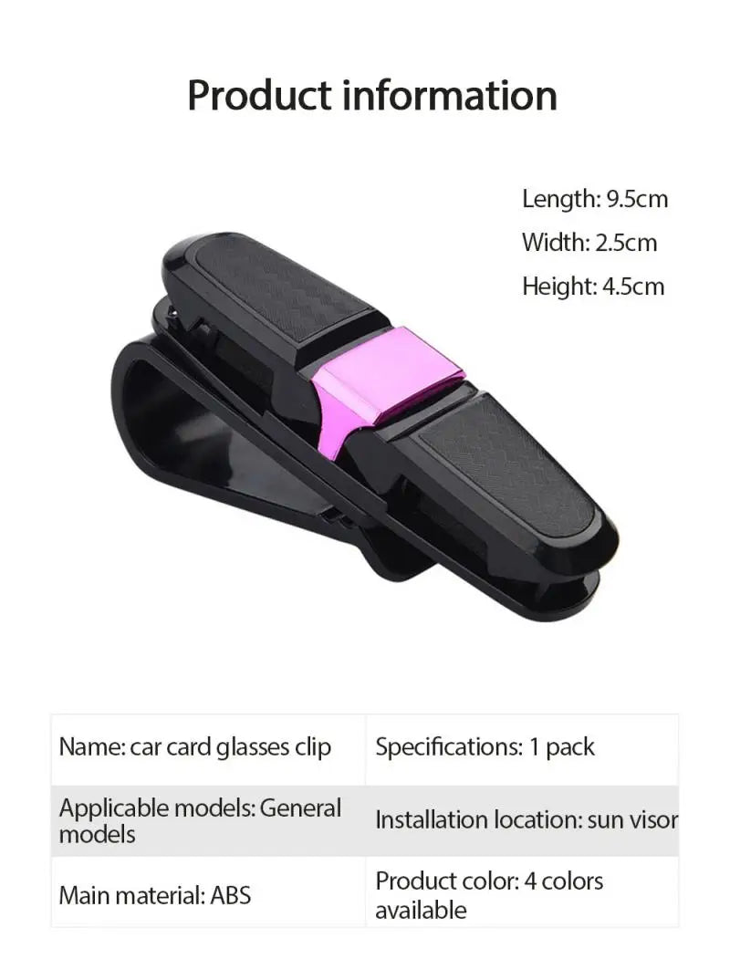 Glasses Clip Auto Car Sun Visor Glasses Bracket for Woman Men Glasses Holder Auto interior Accessories