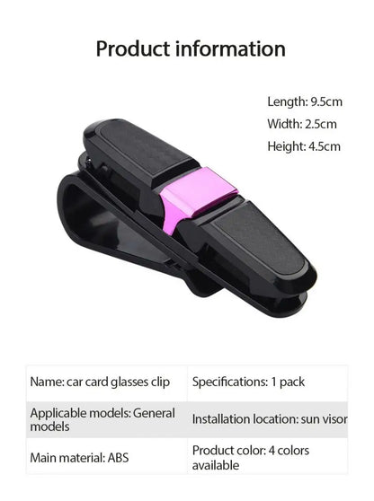 Glasses Clip Auto Car Sun Visor Glasses Bracket for Woman Men Glasses Holder Auto interior Accessories