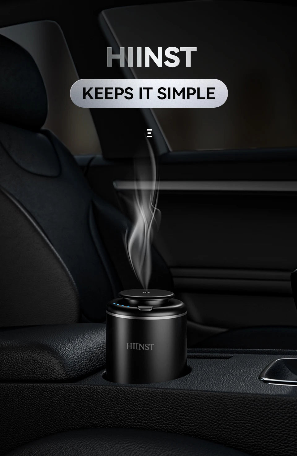 HIINST USB Rechargeable Essential Oil Aroma Diffuser & Car Air Freshener  Waterless Fragrance Nebulizer Machine with 10ml Bottle