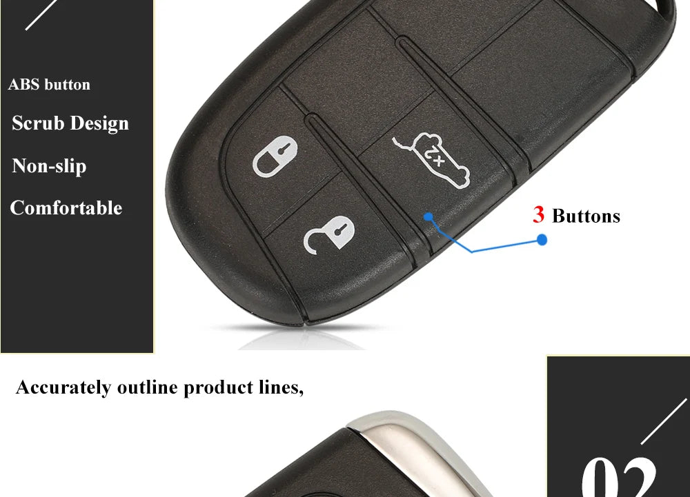 jingyuqin Aftermarket Smart Remote Key 433mhz 4A Keyless for Jeep Renegade Compass C-CUV Trailhawk SIP22 M3N-40821302 68250335AB