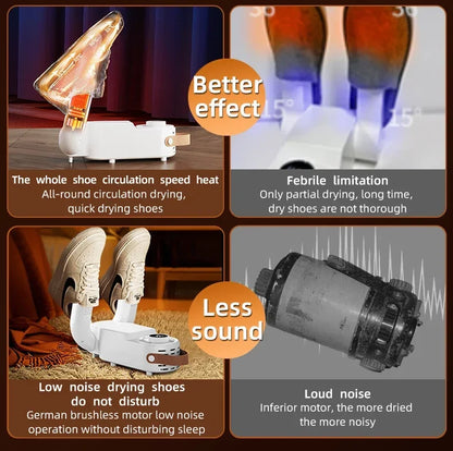 Q1 Intelligent Timer Shoe Dryer Adjustable Dryer Quick Drying Deodorizing Sterilizing Shoe Dryer Household Shoe Warmer Heater