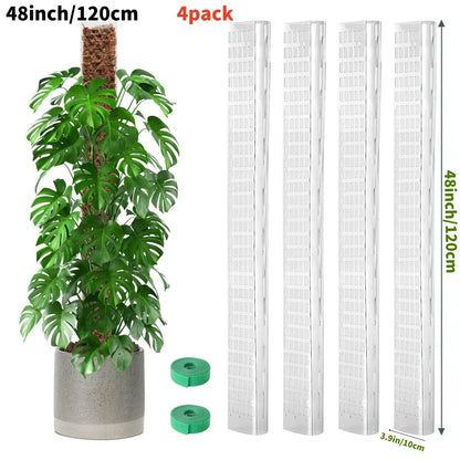 Plastic Moss Pole for Plants Monstera,24in/36in/48 inch Plant Poles for Climbing Plants Indoor Plant Support Garden Growth Stake