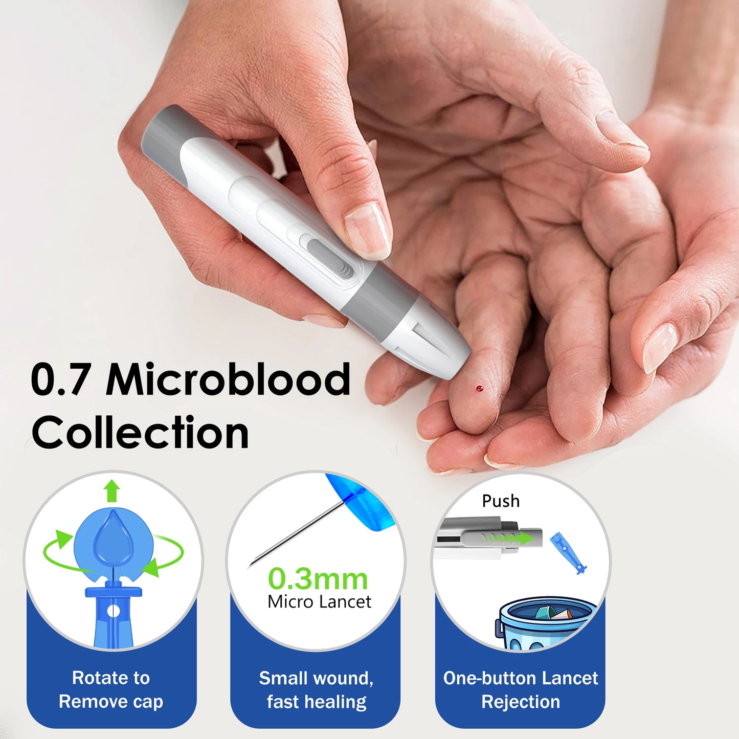 G-425-1 LinkSun Blood Glucose Meter Kit 50/100pcs Test Strips Lancets for Diabetes Monitor Digital Glucometer Blood Sugar Meter