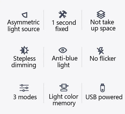 LED Desk Lamp Monitor Light Bar PC Computer Dimmable Screen Light 33cm 50cm Office Study Reading Hanging Table Lamp USB Powered