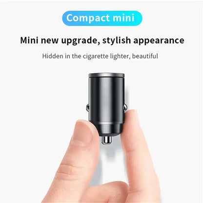 Mini Hidden Usb Fast Charger Car Charger Car Cigarette Lighter Qc3.0 Qc Pd 3.1A Pd Type C Universal Iphone and Xiaomi Phone
