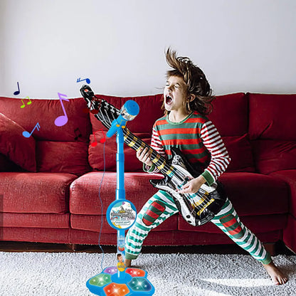 Kids Microphone with Stand Karaoke Song Music Instrument Toys Brain-Training Educational Toy Birthday Gift for Girl Boy