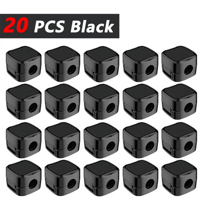 Non-magnetic Strong Cable Clips Adjustable Cord Holder | Adhesive Under Desk Mgmt Organizer for Home Office Car Wall Desktop