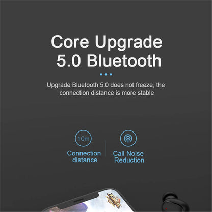 A6S Wireless Bluetooth Earphones - Sport Touch Control Headset With LED Display Stereo Sound For Xiaomi Huawei