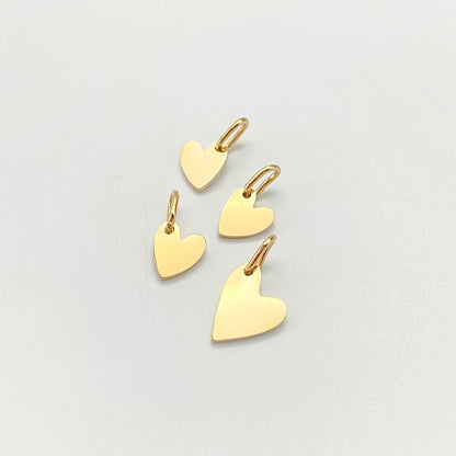 eManco Mother's Day Blank Heart Charms Stainless Steel Mirror Polished Pendant Making DIY Necklace Bracelet 48 Hour Shipping
