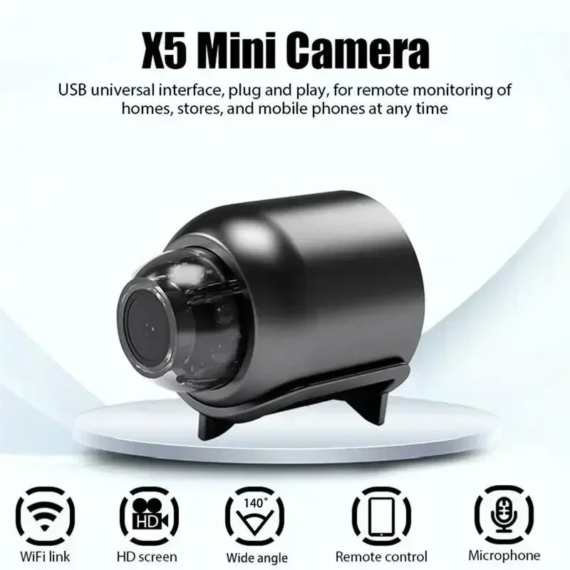 X5 Mini Camera 1080P Clear Night Vision Lightweight Portable Premium Cams Motion Detection Wireless Surveillance Camera 2026 New