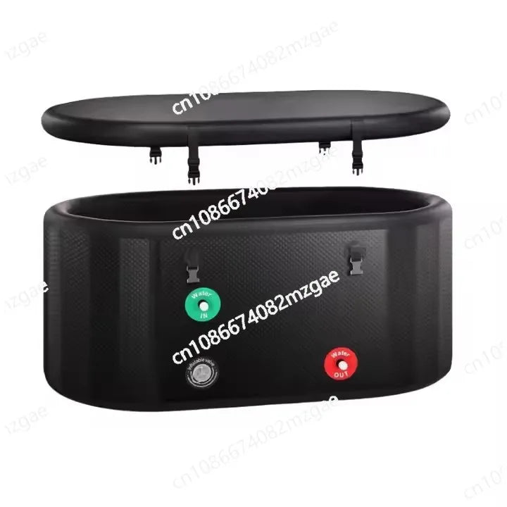 Portable Ice Bath and Fitness Tub with Inflatable Brushed Design for Athlete Training and Cooling Recovery Use