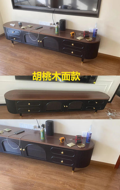 Vertical Vintage Tv Table Wood Heavy Luxury Design Tv Stand Living Room High End Muebles Para El Hogar House Accessories