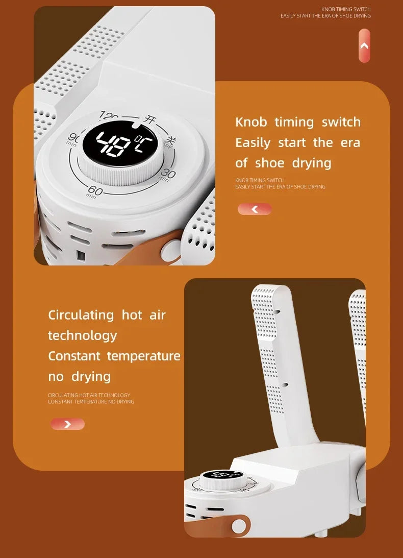 Q1 Intelligent Timer Shoe Dryer Adjustable Dryer Quick Drying Deodorizing Sterilizing Shoe Dryer Household Shoe Warmer Heater