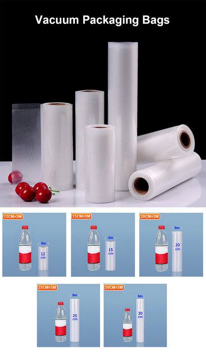 Food Vacuum Bags Sealer Storage Bags 5 Size For Kitchen Vacuum Sealer to Keep Food Fresh Saver Vacuum Packed Bags