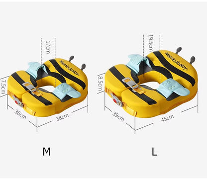 Mambobaby Float with Crotch Strap UPF50+ Canopy Air-Free Non-Inflatable Baby Swimming Ring Toddler Pool Float Infant Water Ring