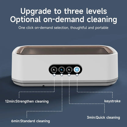 TINSOL 49KHZ High-Frequency Ultrasonic Cleaner 650ml Mini Vibration Cleaning Machine Suitable for Glasses Jewelry and Dentures